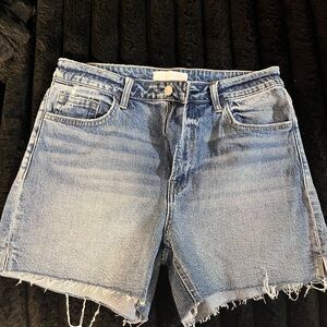 VERVET BY FLYING MONKEY Blue Jean Shorts Distressed Frayed Hem
